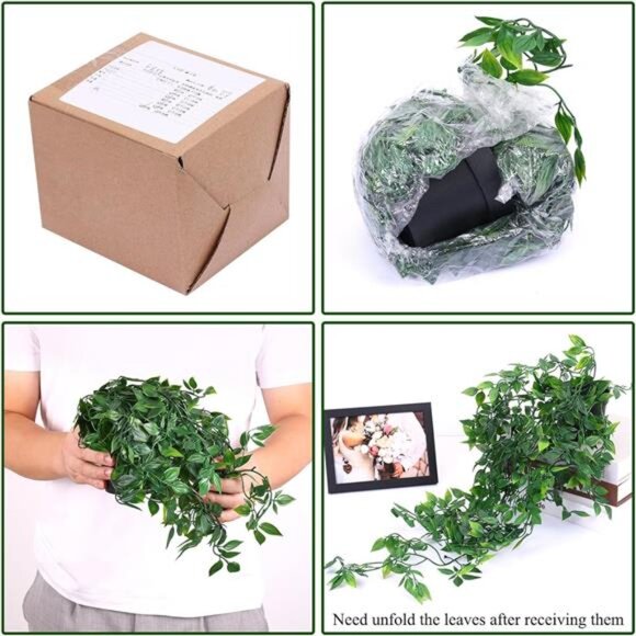 Whonline Fake Hanging Plants, Artificial Small Potted Plants for Indoor Outdoor - Picture 4 of 7